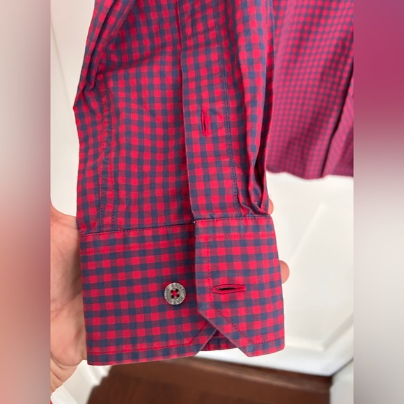 Ben Sherman ‘The Original Gingham Shirt’ in Red and Blue Checks Size M - Picture 7 of 10
